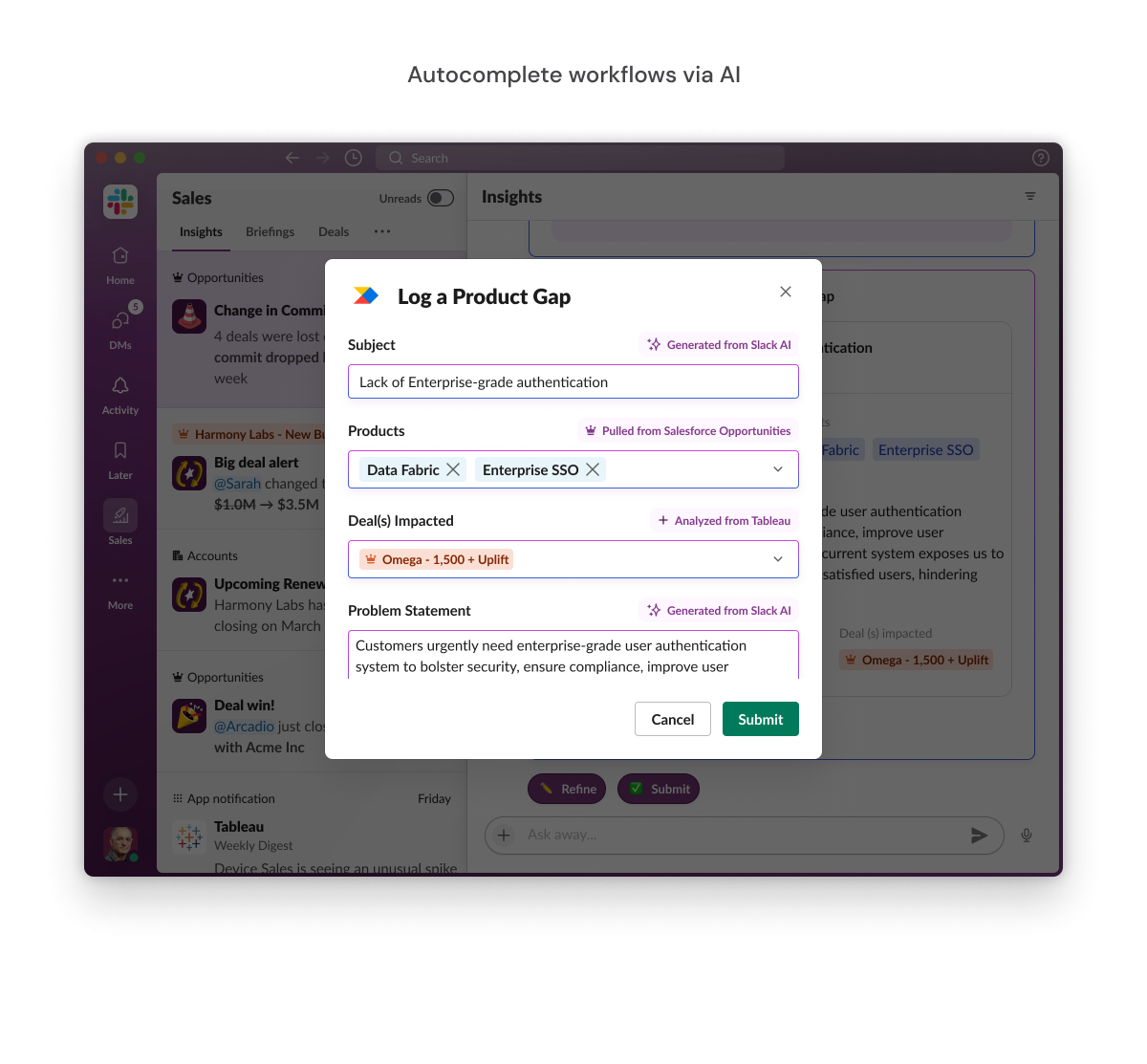 Extended workflow automations